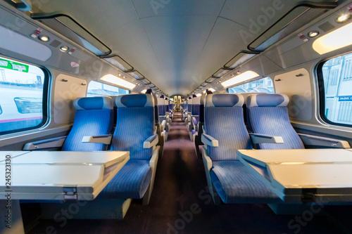 Inside an empty high speed train © florent
