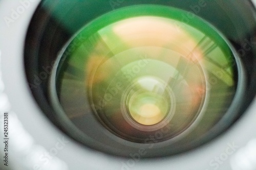 Beautiful camera lens close-up