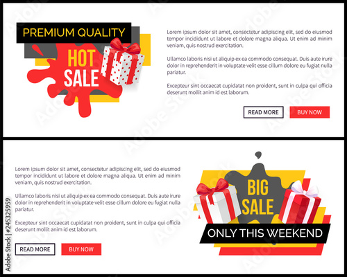 Big Sale Only This Weekend Web Page with Gift Box