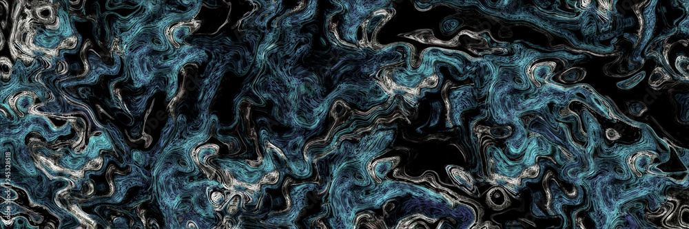 Abstract liquid blue dark background. Digital art abstract pattern. Abstract liquid blue dark background. Digital art abstract pattern.