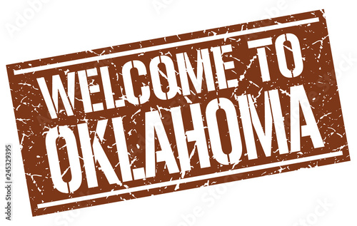 welcome to Oklahoma stamp