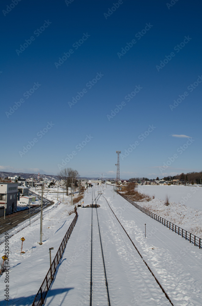 Obraz premium 冬の鉄道