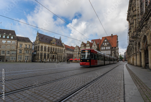 Bremen, Germany - Old Town Bremen displays a huge number of beautiful landmarks, with its churches, historical buildings, murales and contemporary palaces