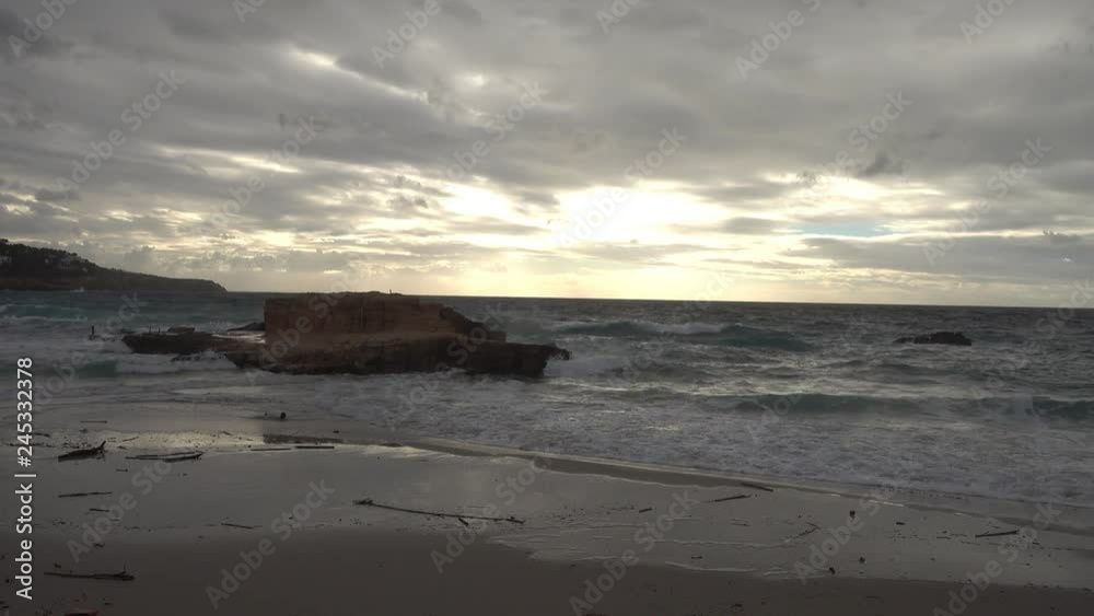 Waves and bad weather on the island of Ibiza Waves and bad weather on the island of Ibiza