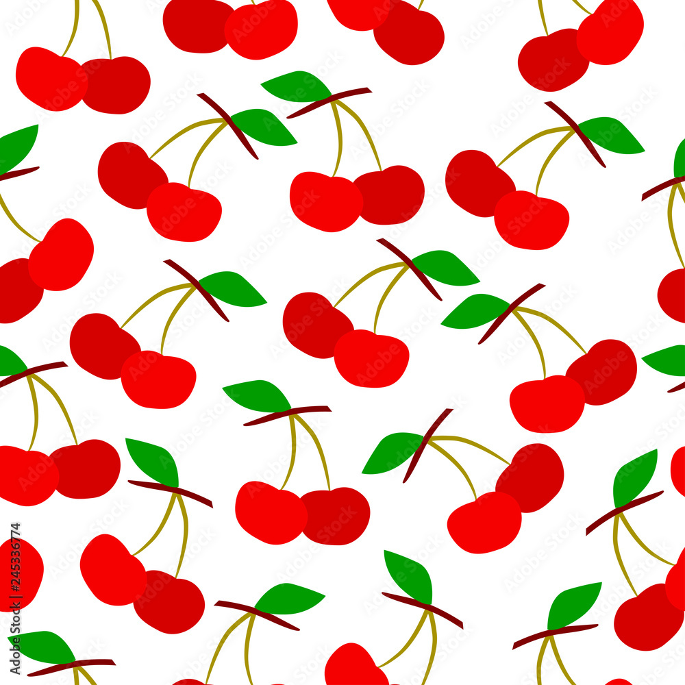 vector illustration of cherry pattern vector illustration of cherry pattern