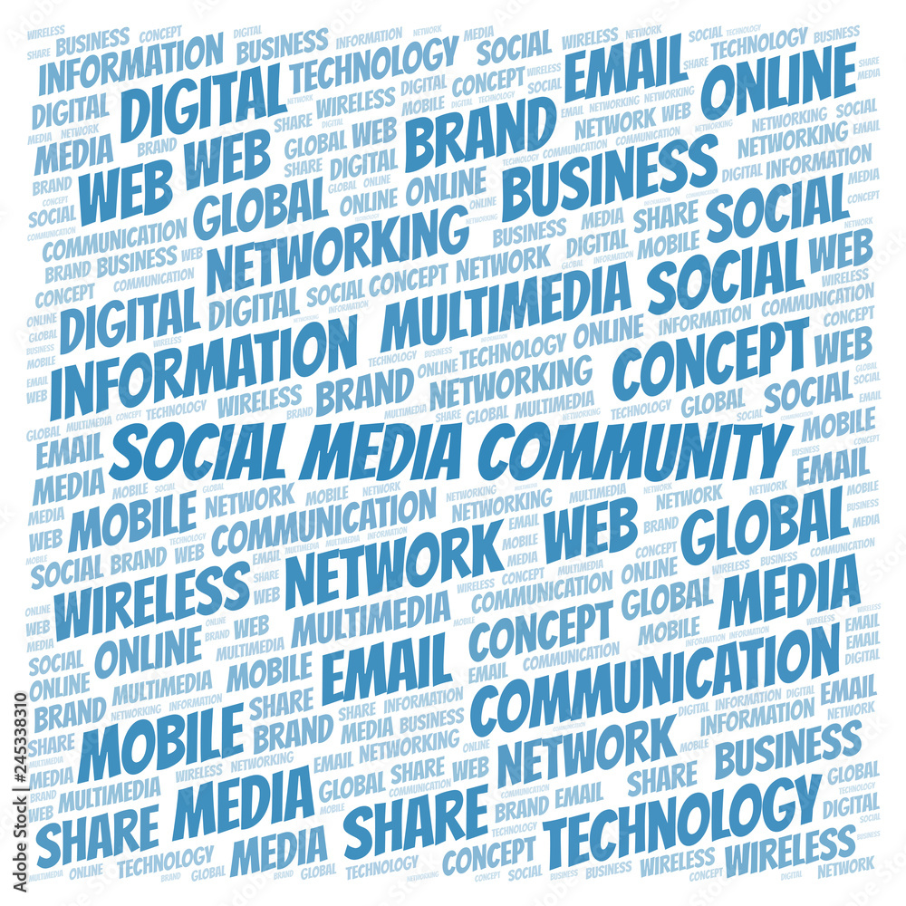 Social Media Community word cloud. Social Media Community word cloud.