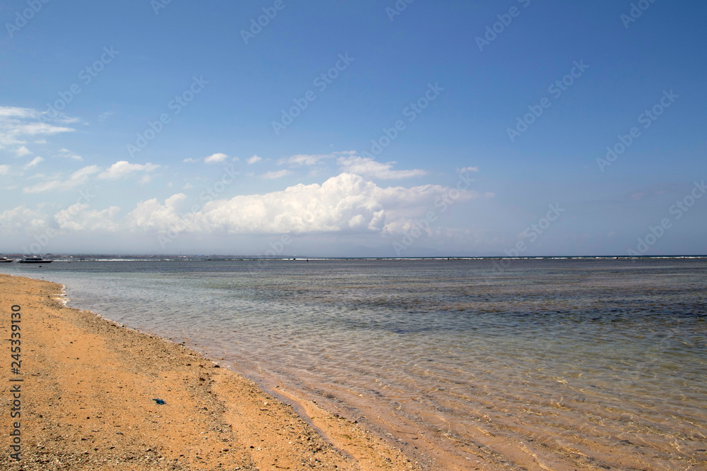 Sunny day on in Sanur on Bali, Indonesia