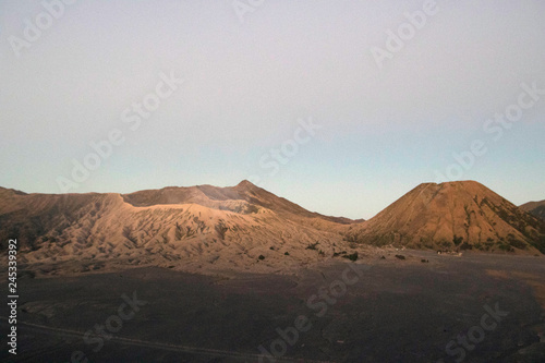 The landscape round bromo vulcano   Mount Bromo  is an active volcano  Tengger Semeru National Park  East Java  Indonesia.