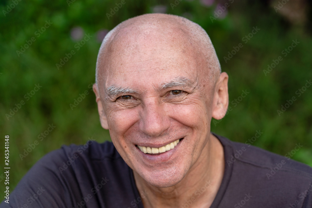 Seniors portrait, happy old caucasian man. Close up Seniors portrait, happy old caucasian man. Close up