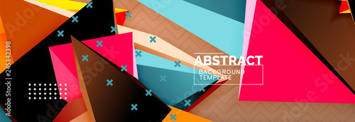 3d triangular shapes geometric background. Origami style pattern with triange shapes for decorative design. Poster design. Line design. Modern presentation template