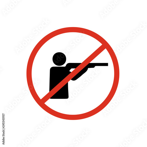 stop hunting sign symbol