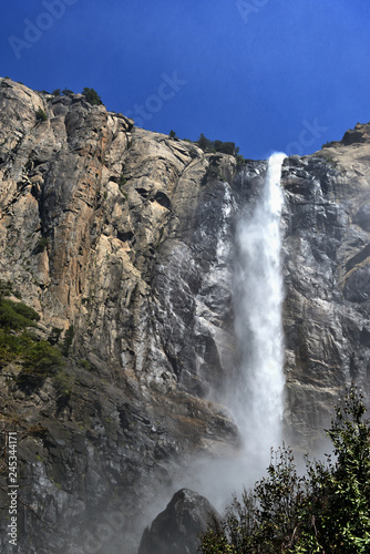 Beautiful waterfall in Yosemite National Park  California  USA