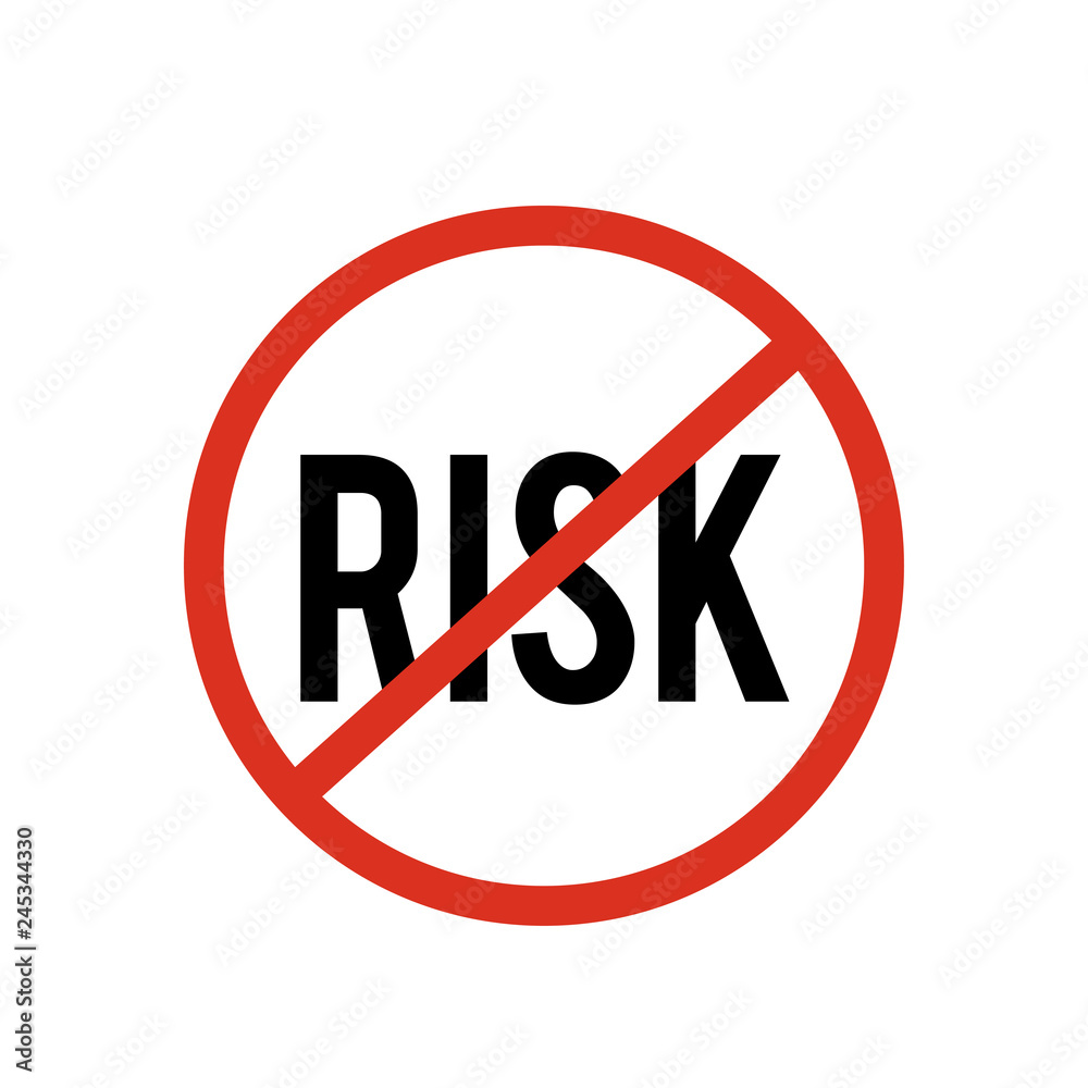stop risk sign symbol stop risk sign symbol