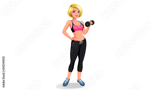 Gym girl exercise