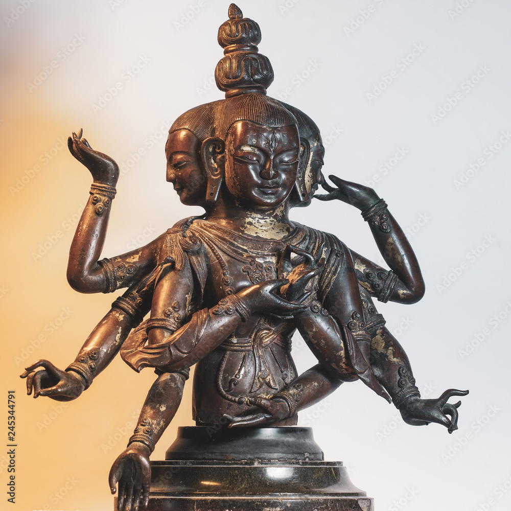Sculpture of Chakrasamvara the god of meditation in Buddhism. It