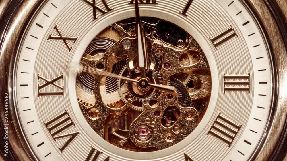 Close up on vintage clock
