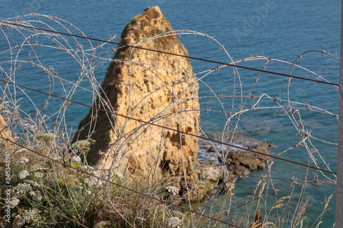 Landing site of June 6, 1944 at the Pointe du Hoc in Normandy, France