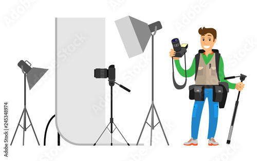 Photographers Taking Picture with Photo Equipment