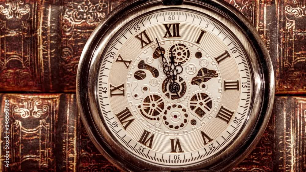 Close up on vintage clock