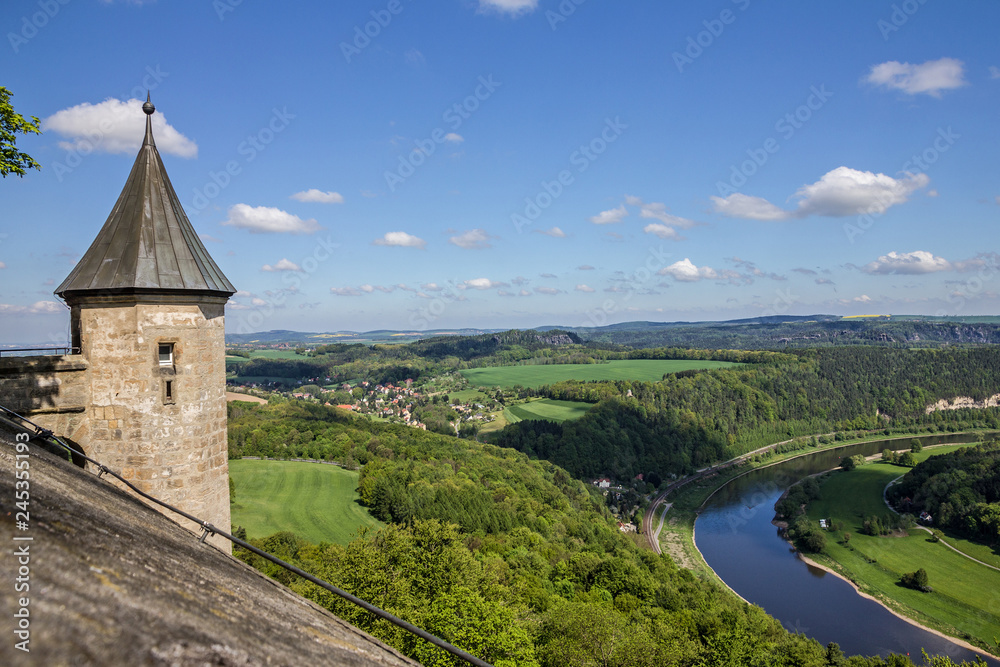 Germany. Castle Koenigstein. Saxon Switzerland