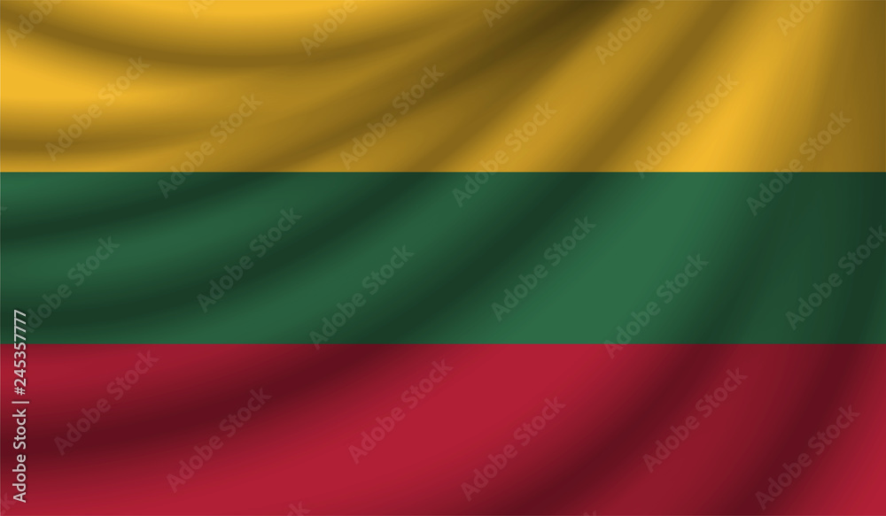 Naklejka premium Realistic flag, vector illustration