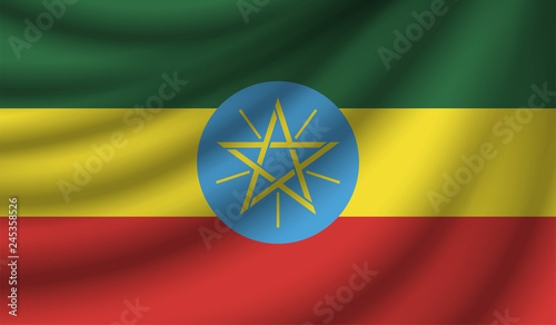 Realistic flag, vector illustration