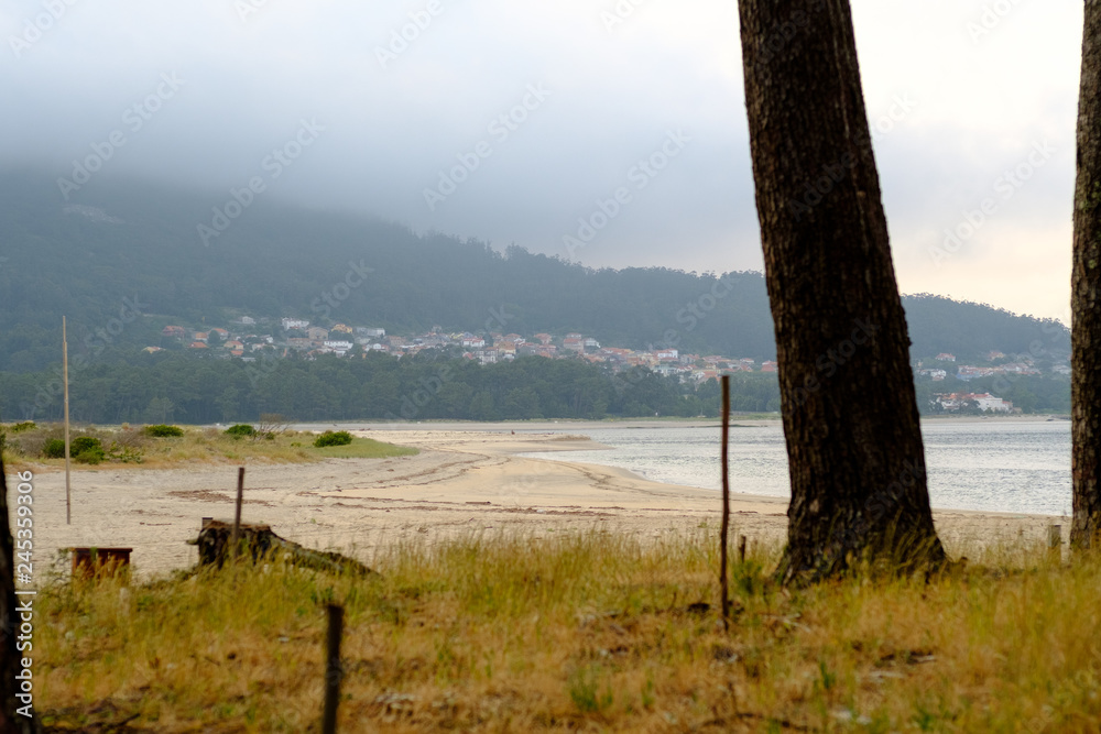 Foggy day in a portuguese beach.