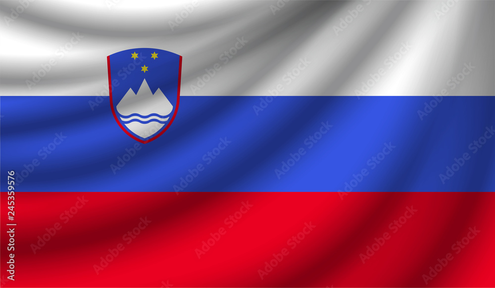 Fototapeta premium Realistic flag, vector illustration