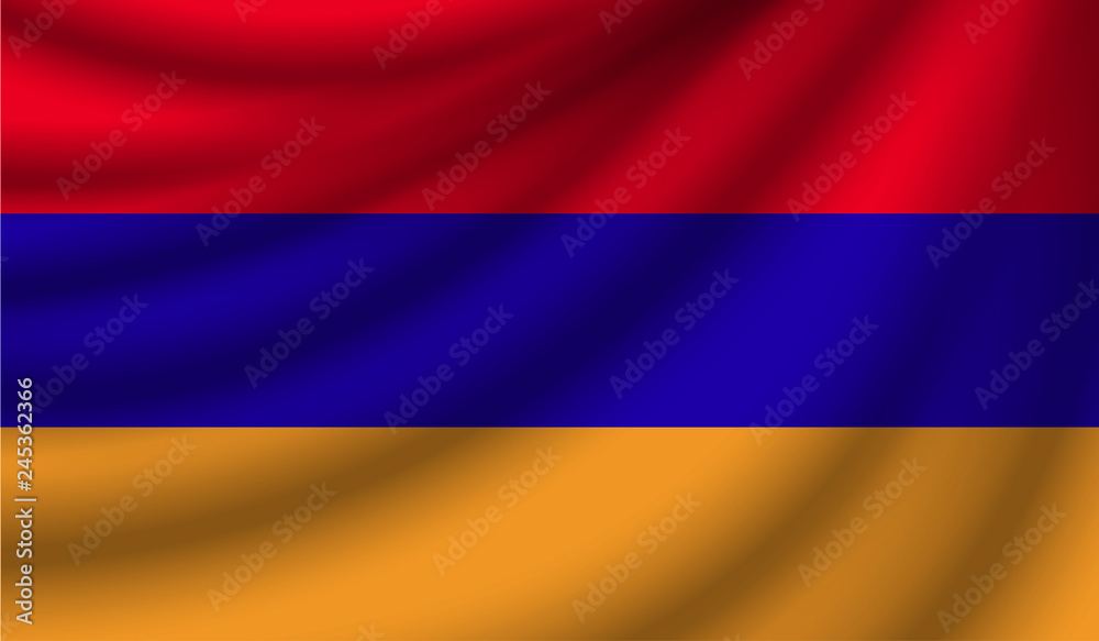 Naklejka premium Realistic flag, vector illustration