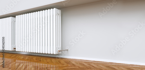 Wallpaper Mural radiator heater in empty apartment  Torontodigital.ca