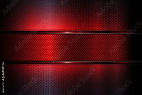 Pink dark background with a grid and a corrugated frame with a shiny border.