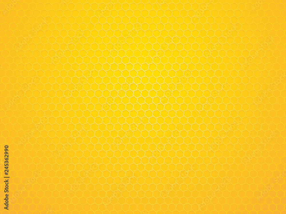 abstract yellow geometric hexagon background