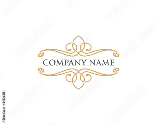 Ornament Line Frame Vector 009