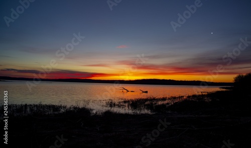 Sunset at the lake