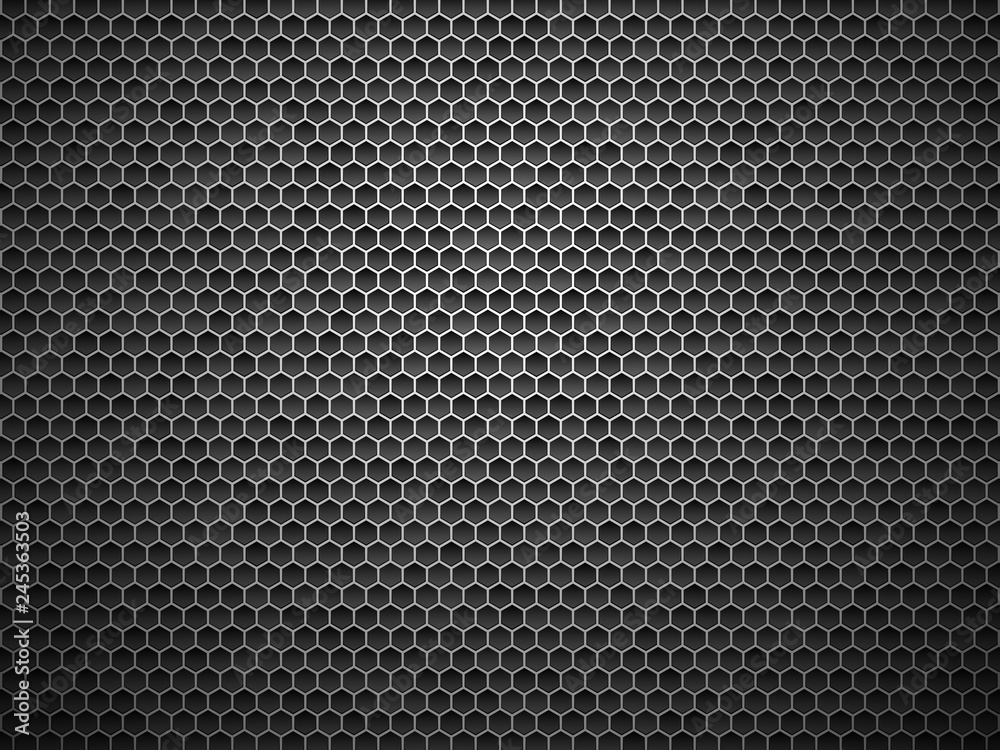 abstract hexagonal background, metallic design texture