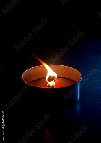 burning in the dark mosquito candle
