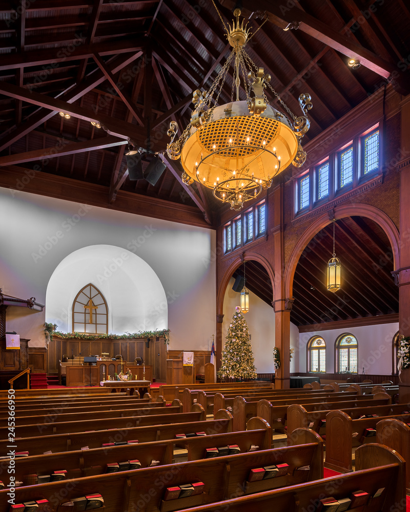 Obraz premium Interior of the Grace United Methodist Church in St. Augustine, Florida