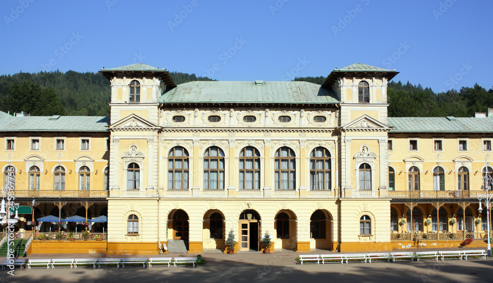 Sanatorium building in neo-renaissance style. Krynica-Zdroj, Poland.