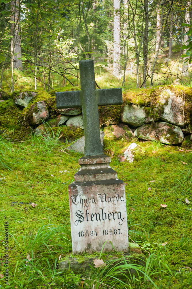 Old cemetery of Wrede family. 18 September 2018 - Anjala, Kouvola, Finland. Old cemetery of Wrede family. 18 September 2018 - Anjala, Kouvola, Finland.