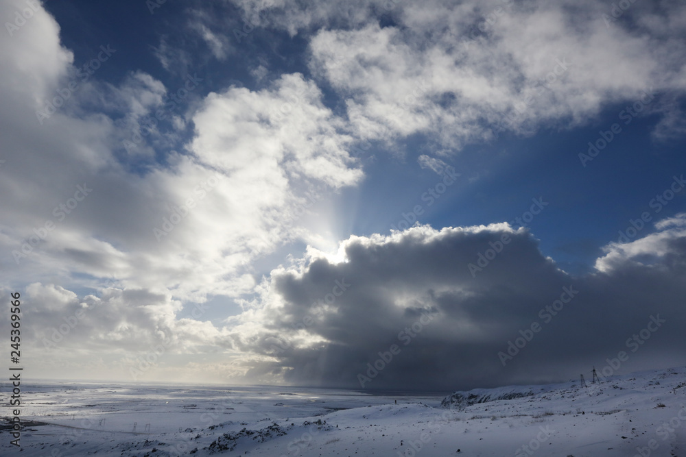 Winter landscape Iceland