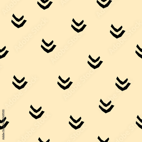 Handmade contrast seamless pattern. Childish craft monochrome wallpaper for birthday card, baby nappy, school party advertising, shop sale poster, holiday wrapping paper, textile, bag print etc.