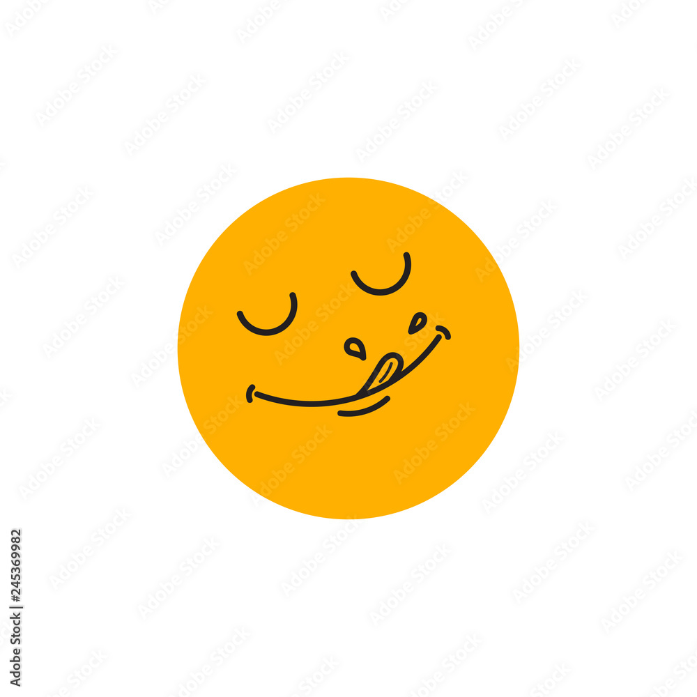 Fototapeta premium Hungry, tongue and slobber,