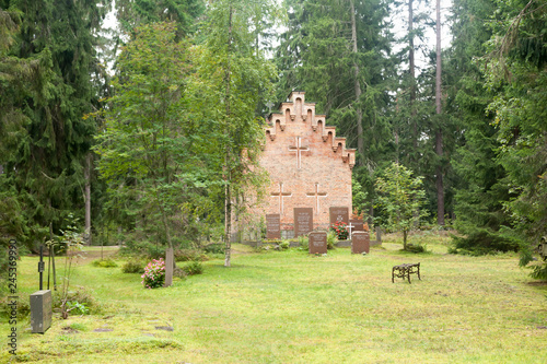 Old chapel at Wrede family cemetery. 4 September 2018 - Anjala, Kouvola, Finland. photo