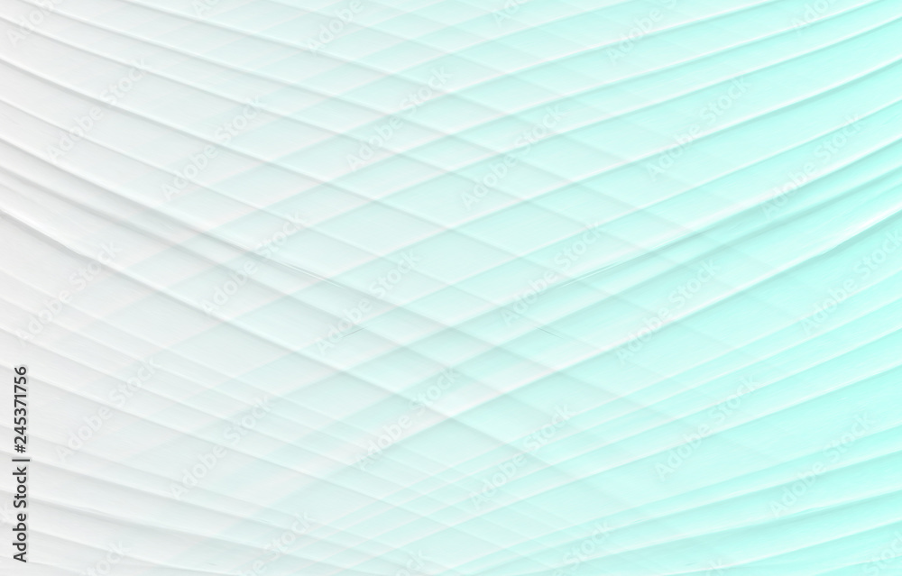 Obraz premium A wave pattern of white and blue. The background is turquoise with streaks and curved lines.