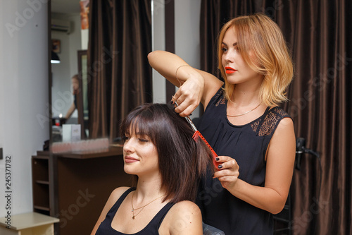 haircut in the beauty salon, hair care