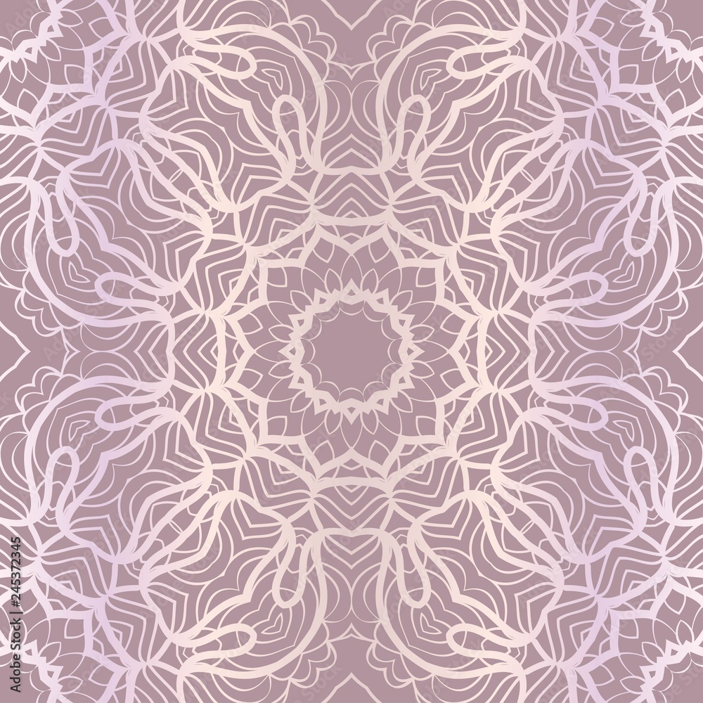 Design For Square Fashion Print. For Textile, fabric printa. Seamless Floral Pattern. Vector Illustration.