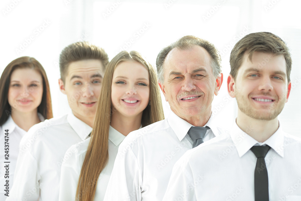 close up.boss and confident business team standing in a row close up.boss and confident business team standing in a row