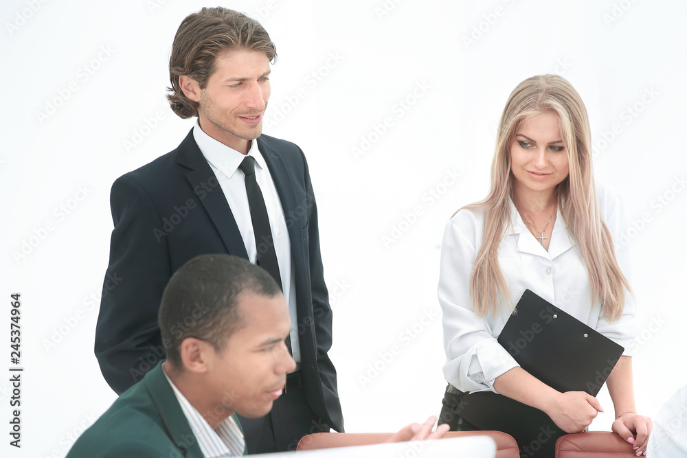 closeup .employees look at the handshake business partners closeup .employees look at the handshake business partners
