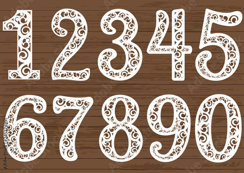 laser cutting digit pattern