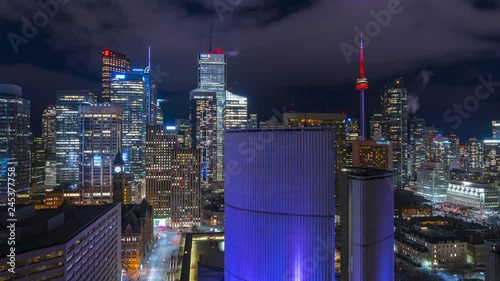 Wallpaper Mural The Skyline of Canadas Largest City Toronto at Night Torontodigital.ca